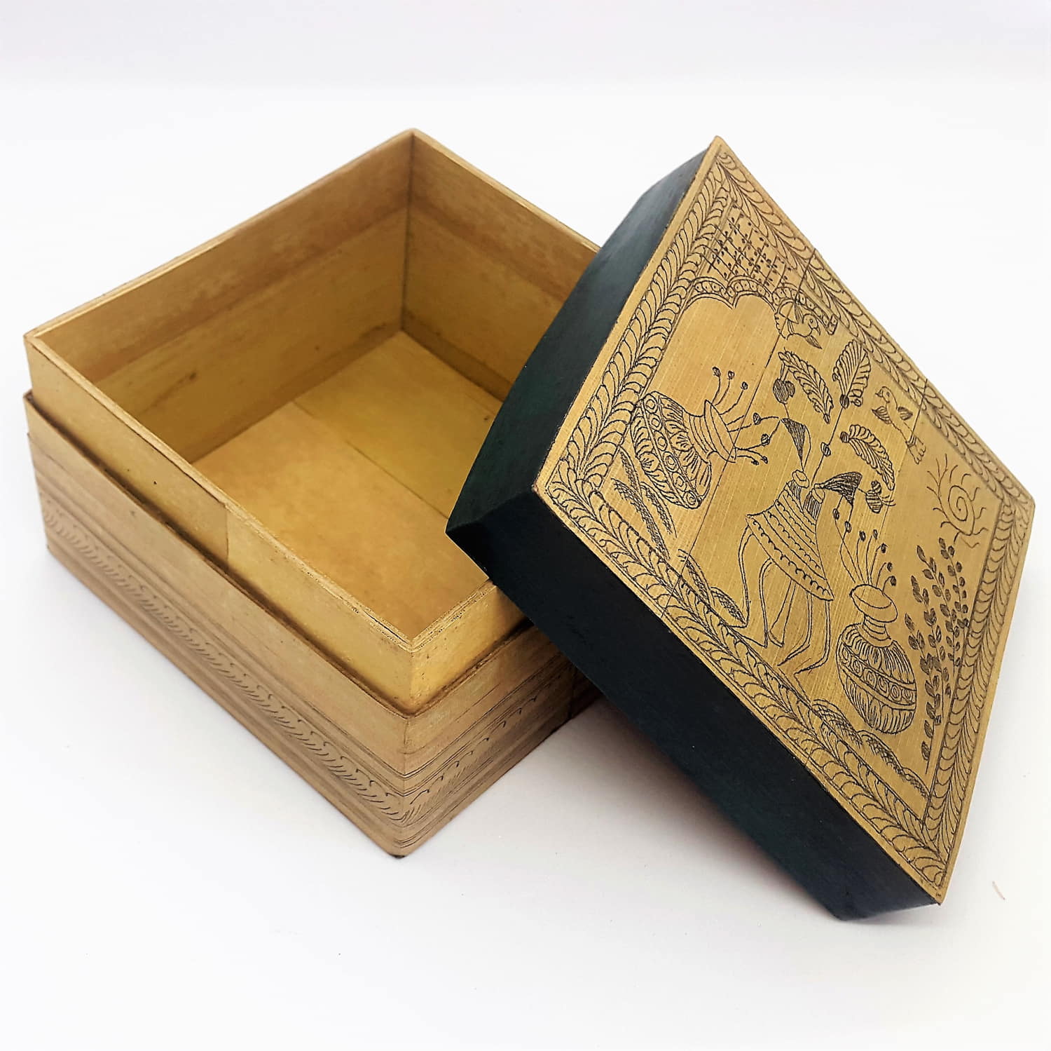 Palm-leaf Decorative box Box-PL-112b