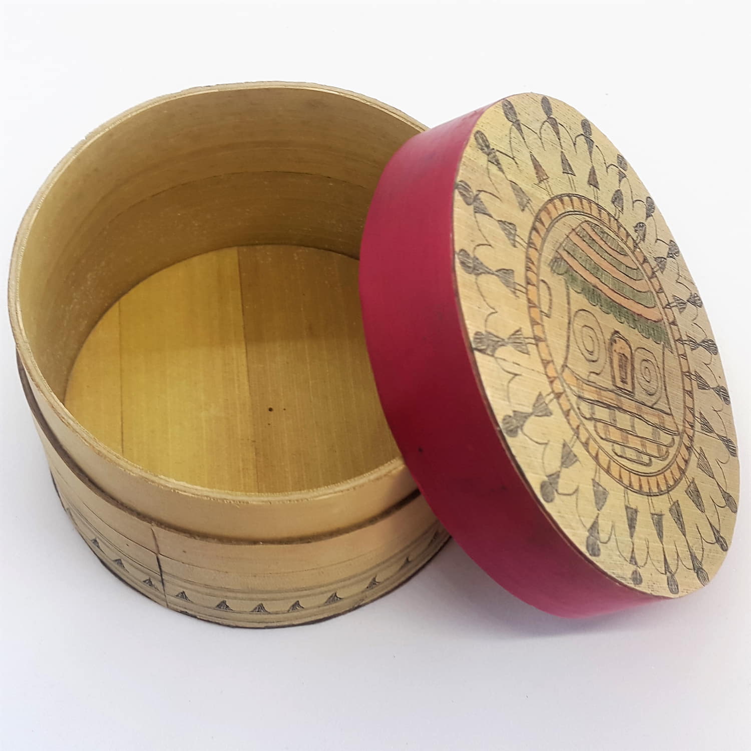 Palm-leaf Decorative box Box-PL-114d