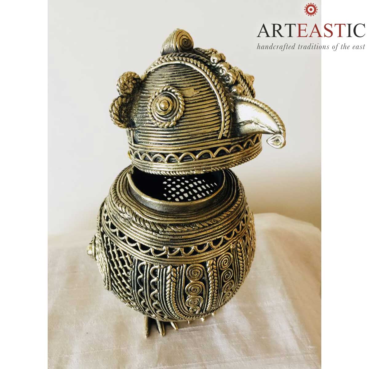 Dokra  Owl-shaped designer box  DS-00-985-A1