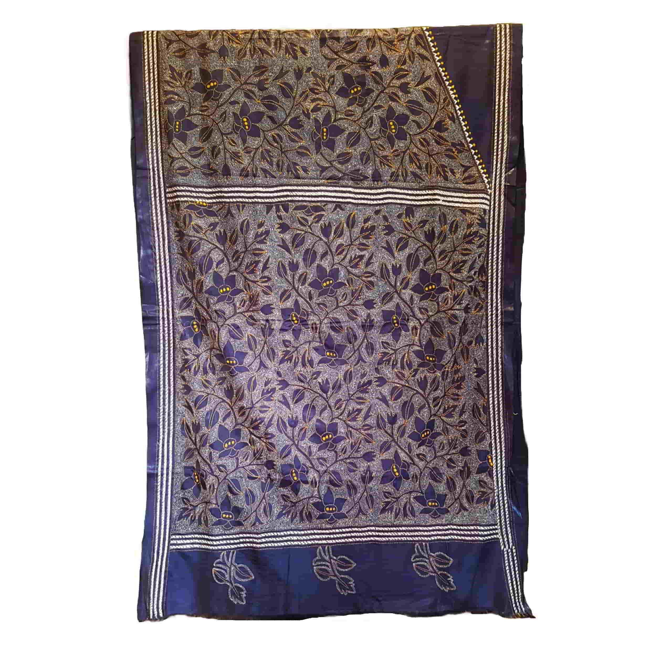 Kantha on blended silk Saree KS-01-511