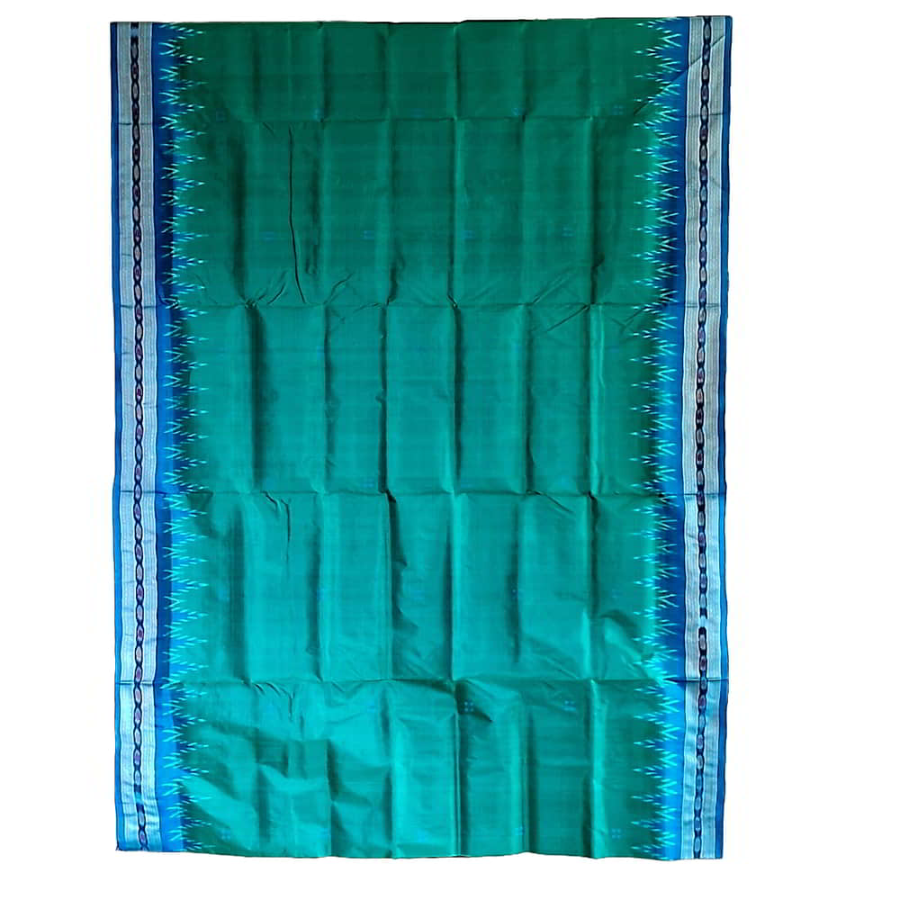 Odisha Ikat Silk - Sea green base OC-622a