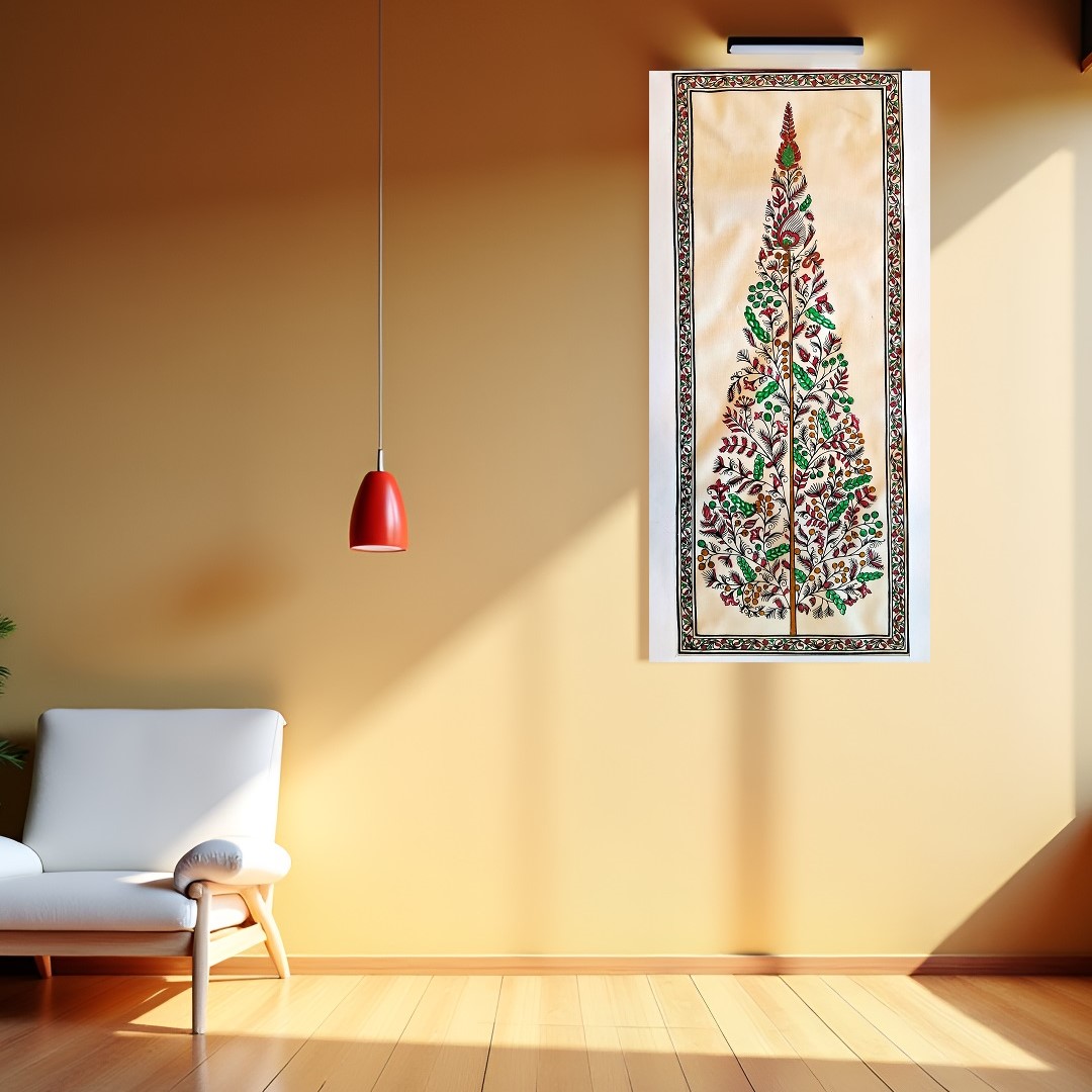 Tassar Pattachitra tree of life PCP-T-084a