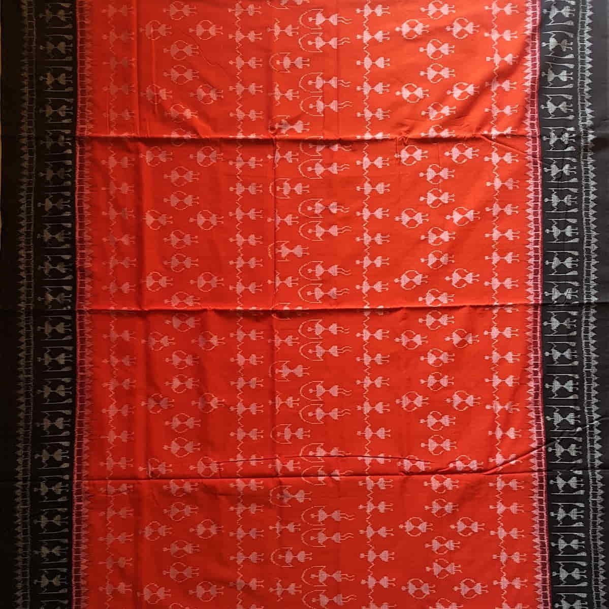Red Saura Cotton Saree  TS-01-003a