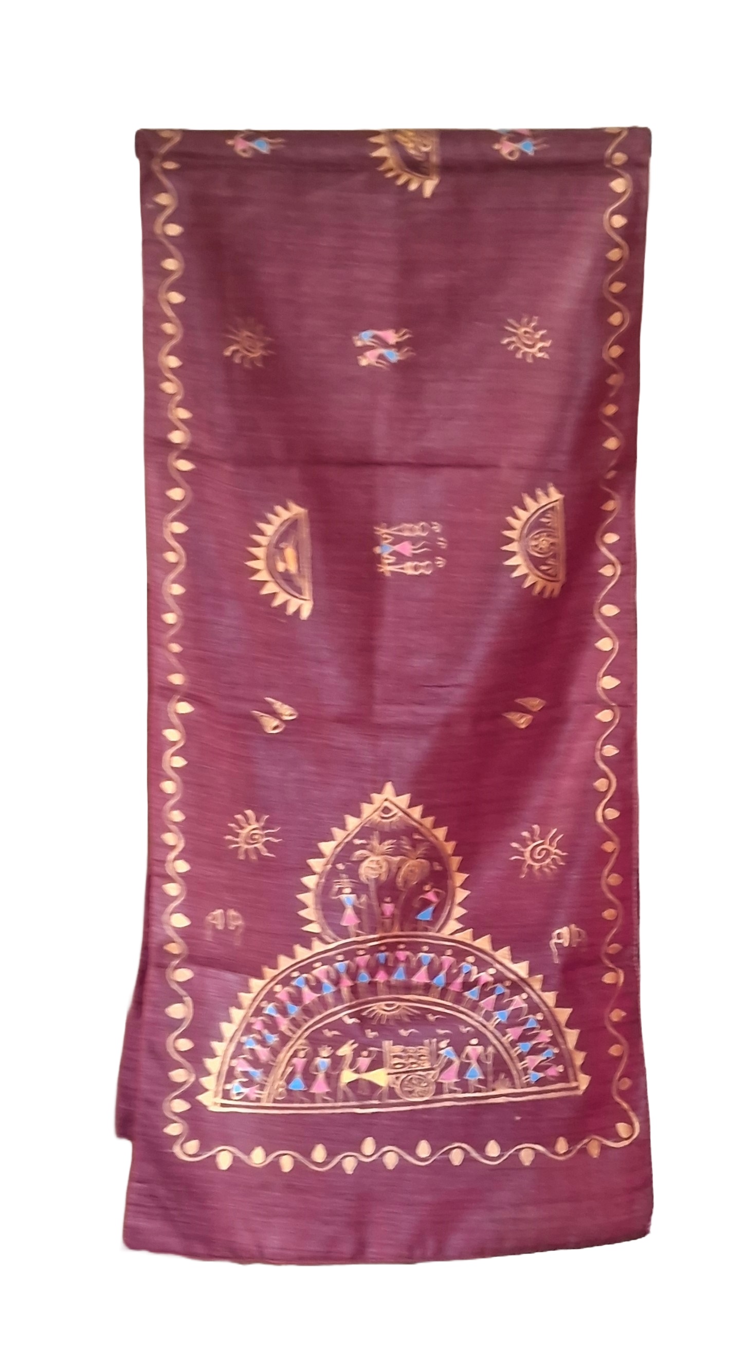 Saura art on Women's scarves S-Scarf-012