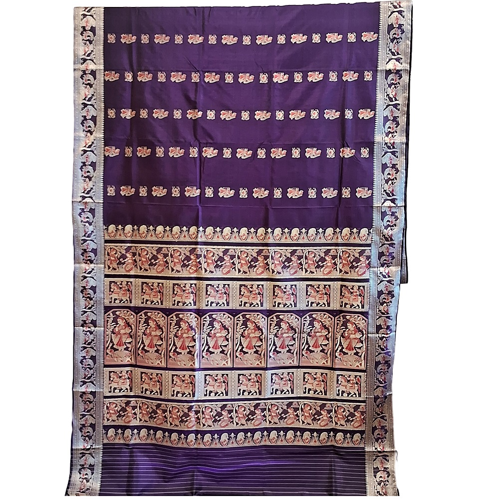 Swarnachari Silk Saree Purple base BS-316