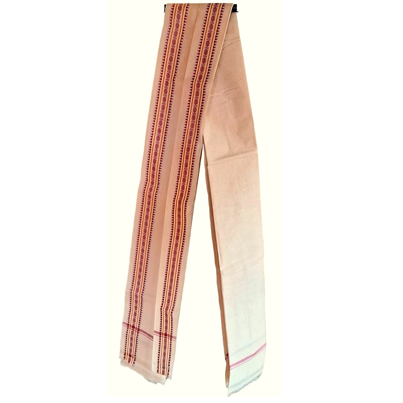Hand woven Uttariya on Tussar silk U-Tussar-80a